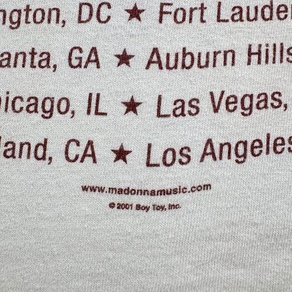 00s Madonna マドンナ ワールドツアー Tシャツ 2001 boy toy バンドT 白 M オールスポーツ ba-t-2505-023