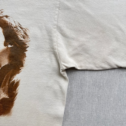 90s ビートルズ The beatles バンドT Tシャツ USA製 L ベージュ ブラウン ジョンレノン CRONIES ba-t-2505-024