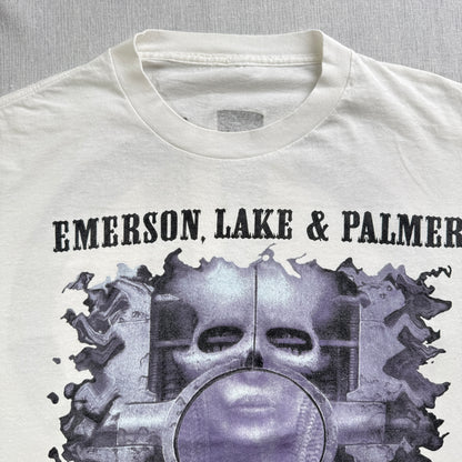 90s エマーソン レイク & パーマー Tシャツ 1992 恐怖の頭脳改革 EMERSON LAKE & PALMER 白 シングルステッチ プログレ ELP ba-t-2505-025