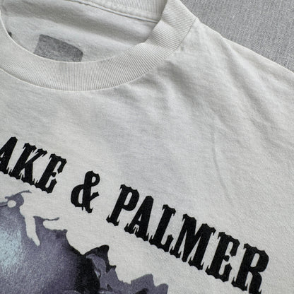 90s エマーソン レイク & パーマー Tシャツ 1992 恐怖の頭脳改革 EMERSON LAKE & PALMER 白 シングルステッチ プログレ ELP ba-t-2505-025