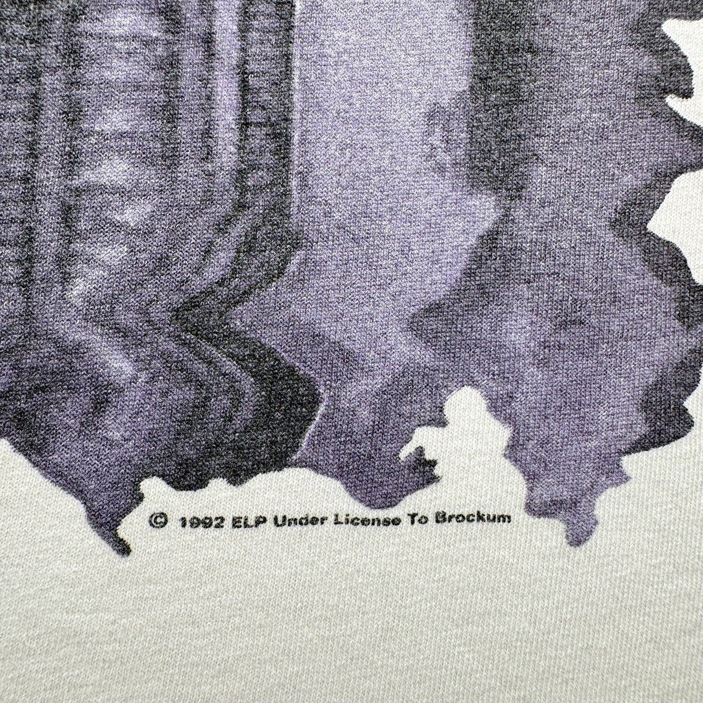 90s エマーソン レイク & パーマー Tシャツ 1992 恐怖の頭脳改革 EMERSON LAKE & PALMER 白 シングルステッチ プログレ ELP ba-t-2505-025