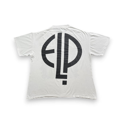 90s エマーソン レイク & パーマー Tシャツ 1992 恐怖の頭脳改革 EMERSON LAKE & PALMER 白 シングルステッチ プログレ ELP ba-t-2505-025