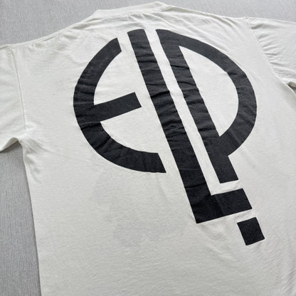 90s エマーソン レイク & パーマー Tシャツ 1992 恐怖の頭脳改革 EMERSON LAKE & PALMER 白 シングルステッチ プログレ ELP ba-t-2505-025