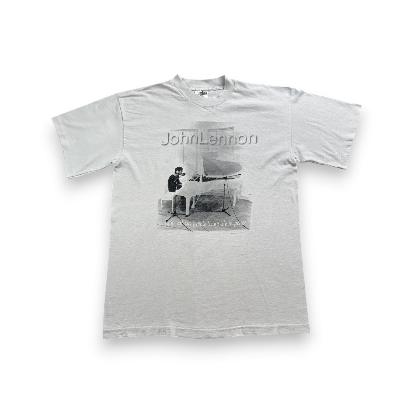 90s ジョンレノン imagine Tシャツ Peter Fordham フォトT ピアノ JOHN LENNON オノヨーコ 1997 CRONIES L バンドT ba-t-2505-028