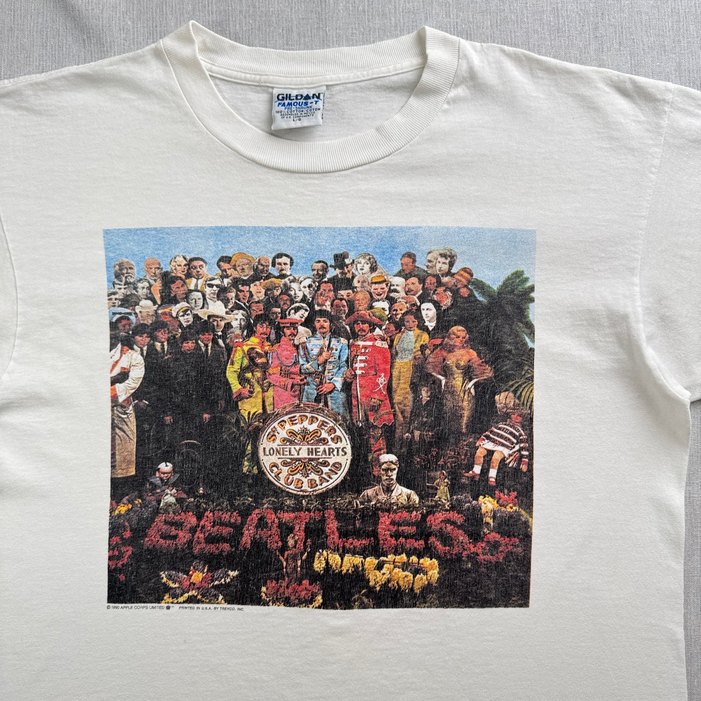 90s ビートルズ THE BEATLES Tシャツ バンドT シングルステッチ GUILDAN APPLE CORPS Sgt. Pepper's Lonely Hearts Club Band サージェント ペパーズ ロンリー ハーツ クラブ バンド 1990 ba-t-2505-030
