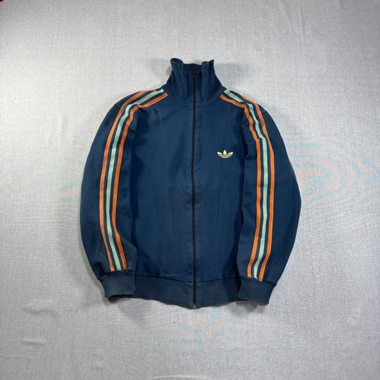 70s adidas トラックジャケット ネイビー デサント 西ドイツ製  6号 ad-t-2505-022