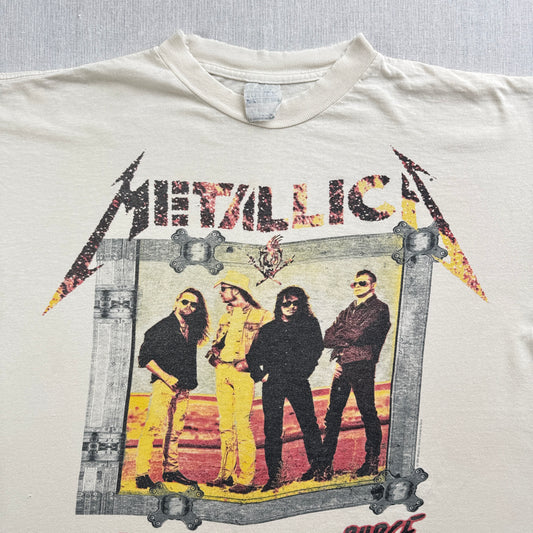 90s METALLICA SUMMER SHIT メタリカ 1994 TULTEX live shit 白 バンドT Tシャツ XL ba-t-2505-033