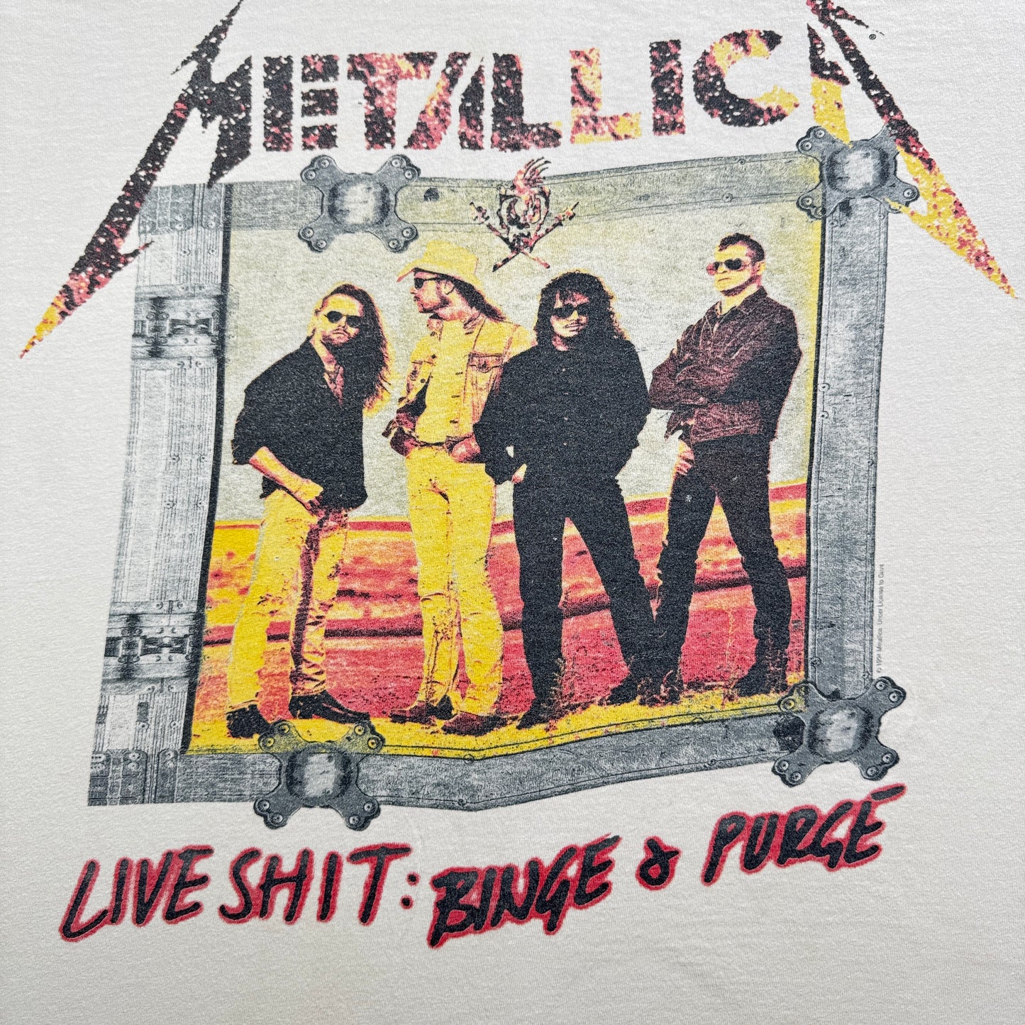 90s METALLICA SUMMER SHIT メタリカ 1994 TULTEX live shit 白 バンドT Tシャツ XL ba-t-2505-033