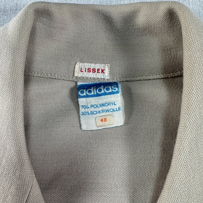 70s adidas トラックジャケット ガイコツジャージ ベージュ メタルボタン 48 ad-t-2505-025