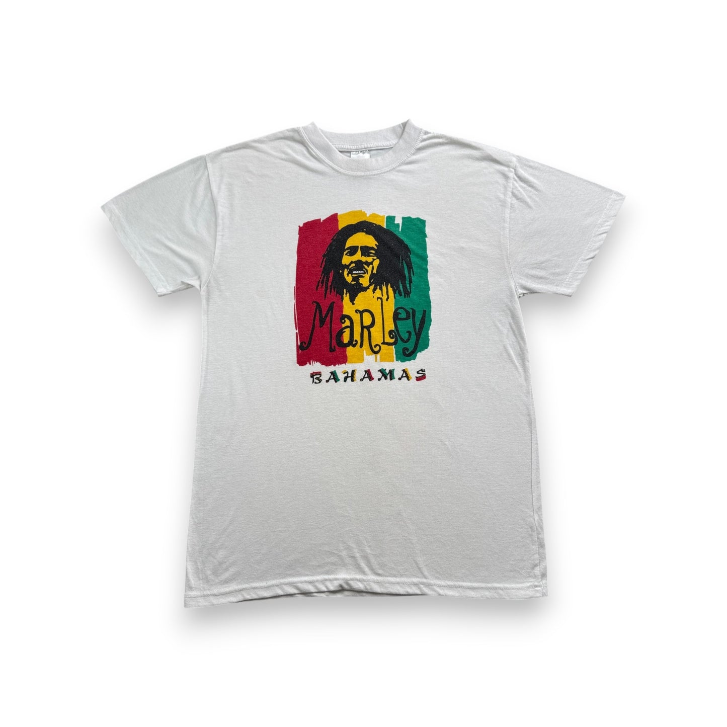 00s ボブマーリー Bob Marley Tシャツ レゲエ 白 M BAHAMAS ba-u-2505-025