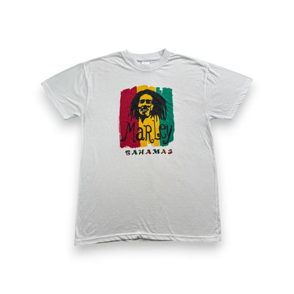 00s ボブマーリー Bob Marley Tシャツ レゲエ 白 M BAHAMAS ba-u-2505-025