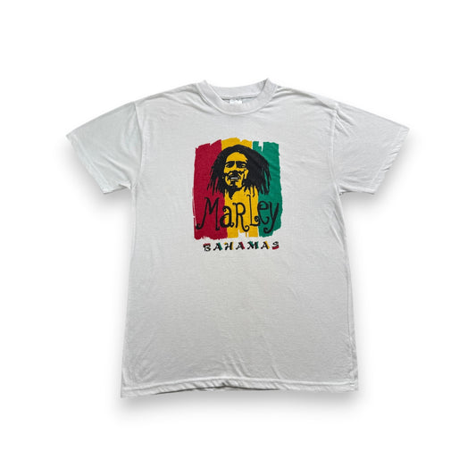 00s ボブマーリー Bob Marley Tシャツ レゲエ 白 M BAHAMAS ba-u-2505-025