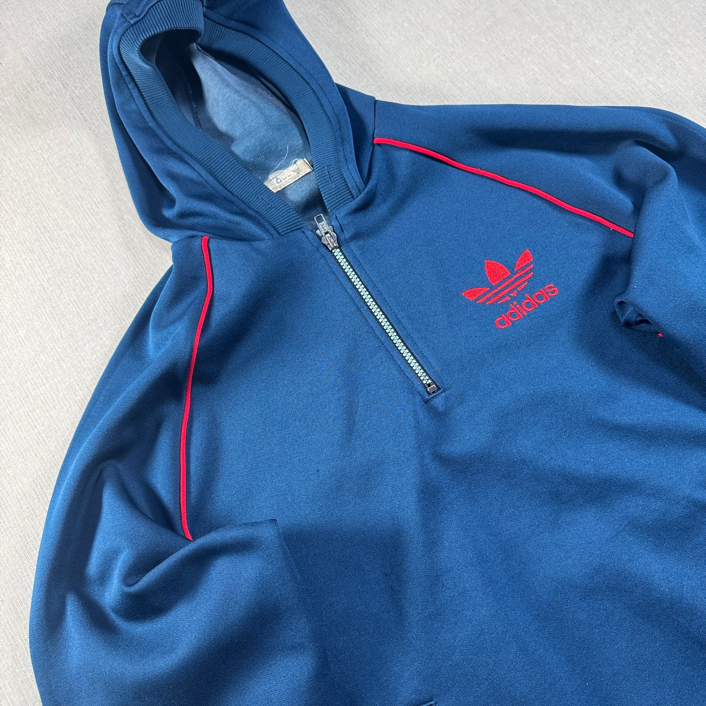 70s adidas ハーフジップパーカー ネイビー デサント製 O ad-u-2505-028