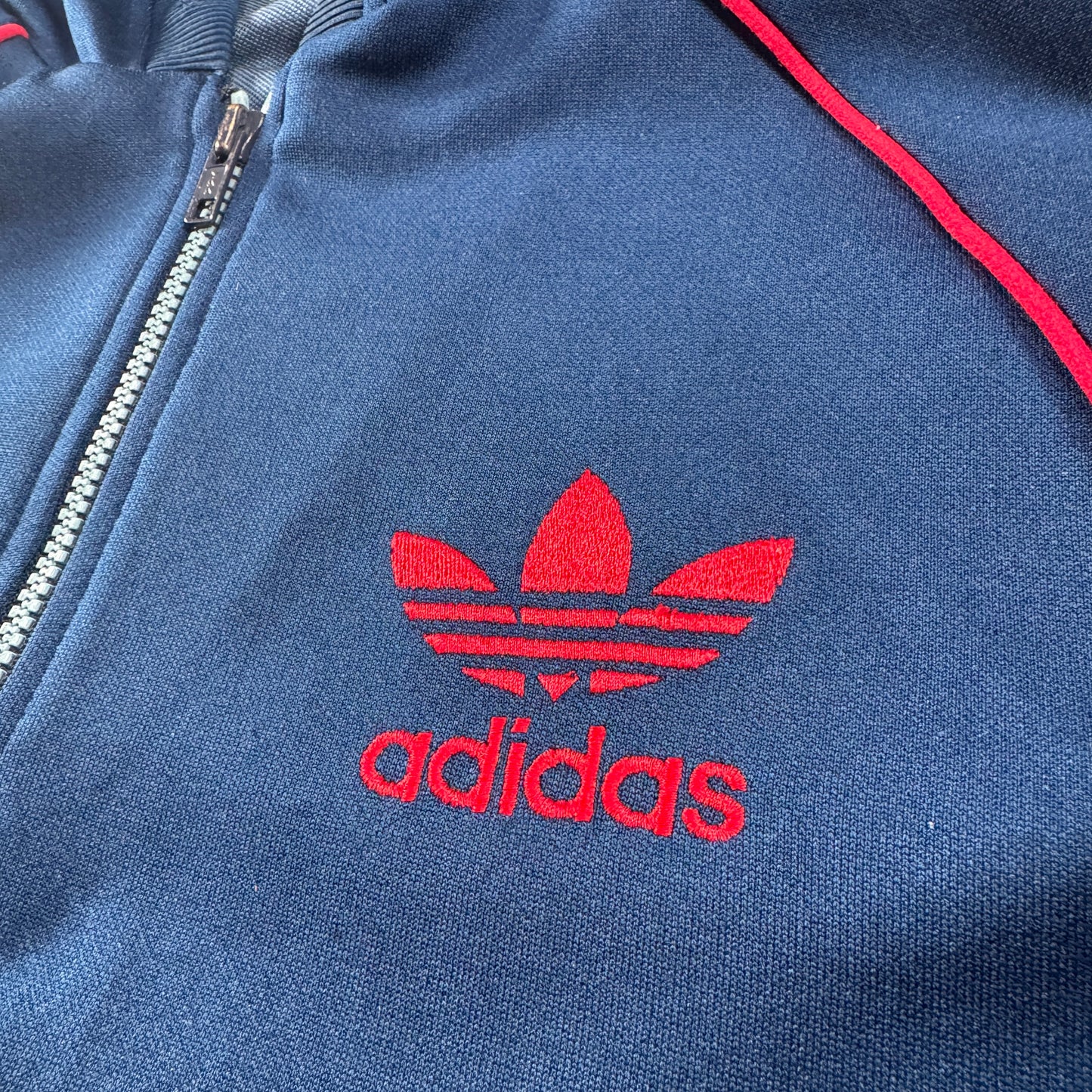 70s adidas ハーフジップパーカー ネイビー デサント製 O ad-u-2505-028
