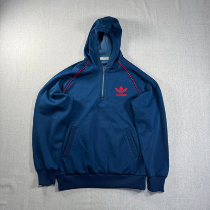 70s adidas ハーフジップパーカー ネイビー デサント製 O ad-u-2505-028
