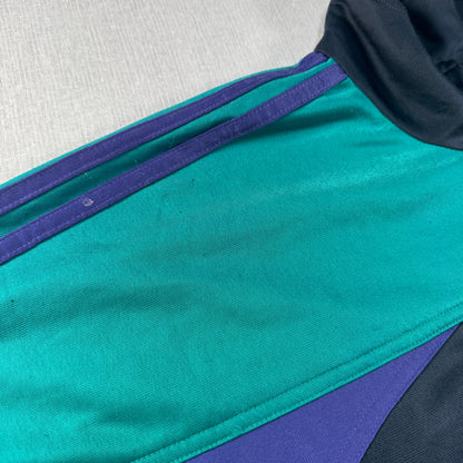 80s adidas トラックジャケット 黒 刺繍 銀タグ ad-u-2505-026