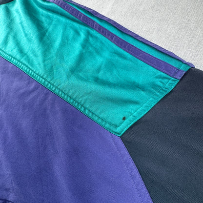 80s adidas トラックジャケット 黒 刺繍 銀タグ ad-u-2505-026