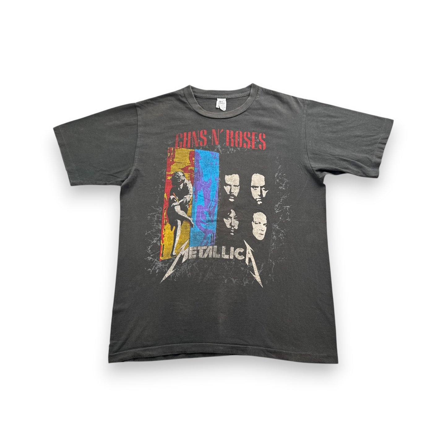 Guns N' Roses Metallica ガンズ メタリカ Tシャツ バンド 1992 シングルステッチ グレー ロック ba-u-2505-078