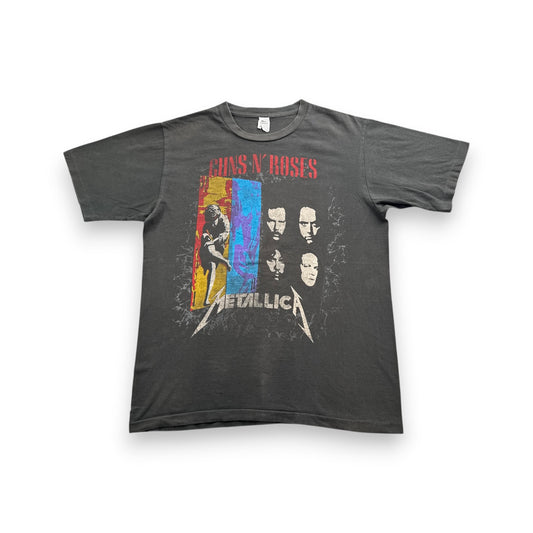 Guns N' Roses Metallica ガンズ メタリカ Tシャツ バンド 1992 シングルステッチ グレー ロック ba-u-2505-078