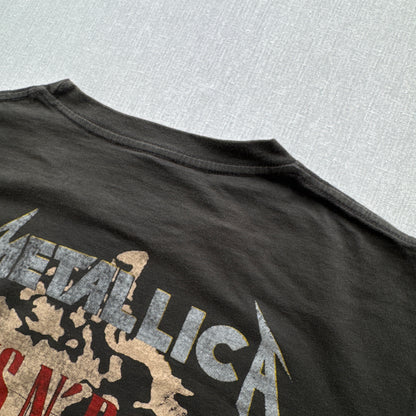 Guns N' Roses Metallica ガンズ メタリカ Tシャツ バンド 1992 シングルステッチ グレー ロック ba-u-2505-078