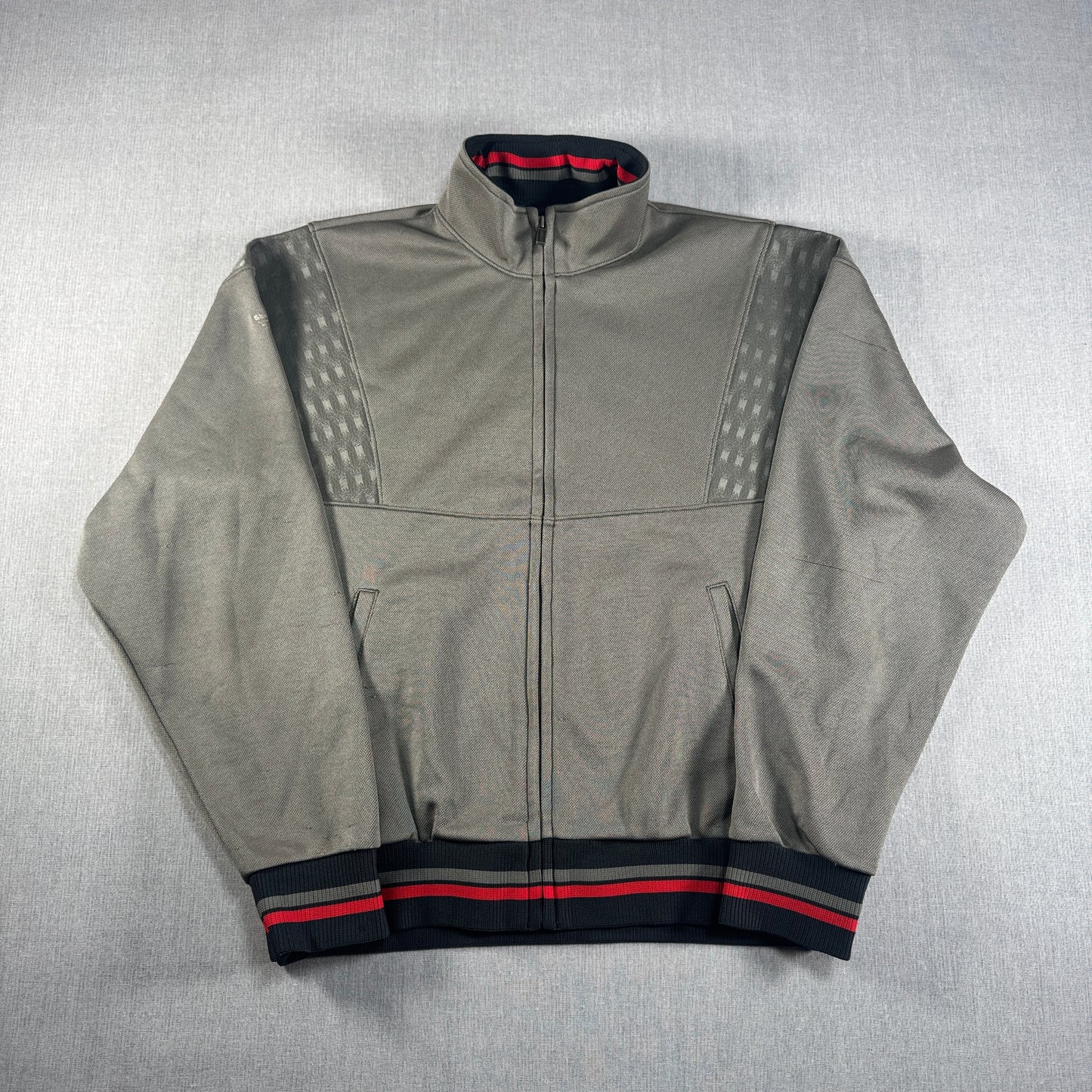 90s adidas トラックジャケット グレー デサント製 M ad-u-2505-027