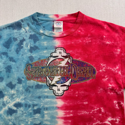 00s Grateful Dead グレイトフルデッド 2003 Tシャツ タイダイ 赤 青 バンドT デルタ M ba-u-2505-092