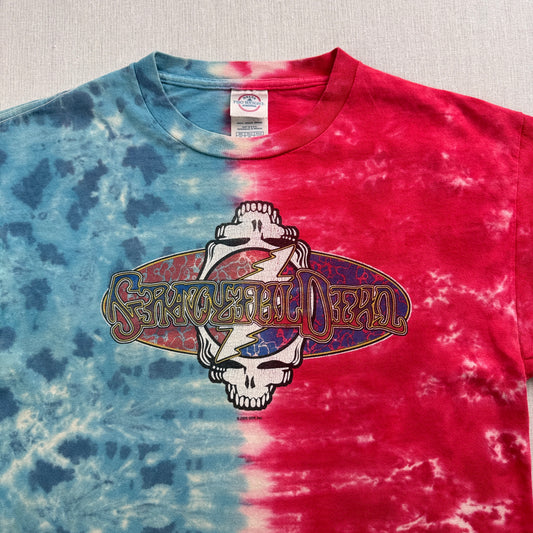 00s Grateful Dead グレイトフルデッド 2003 Tシャツ タイダイ 赤 青 バンドT デルタ M ba-u-2505-092