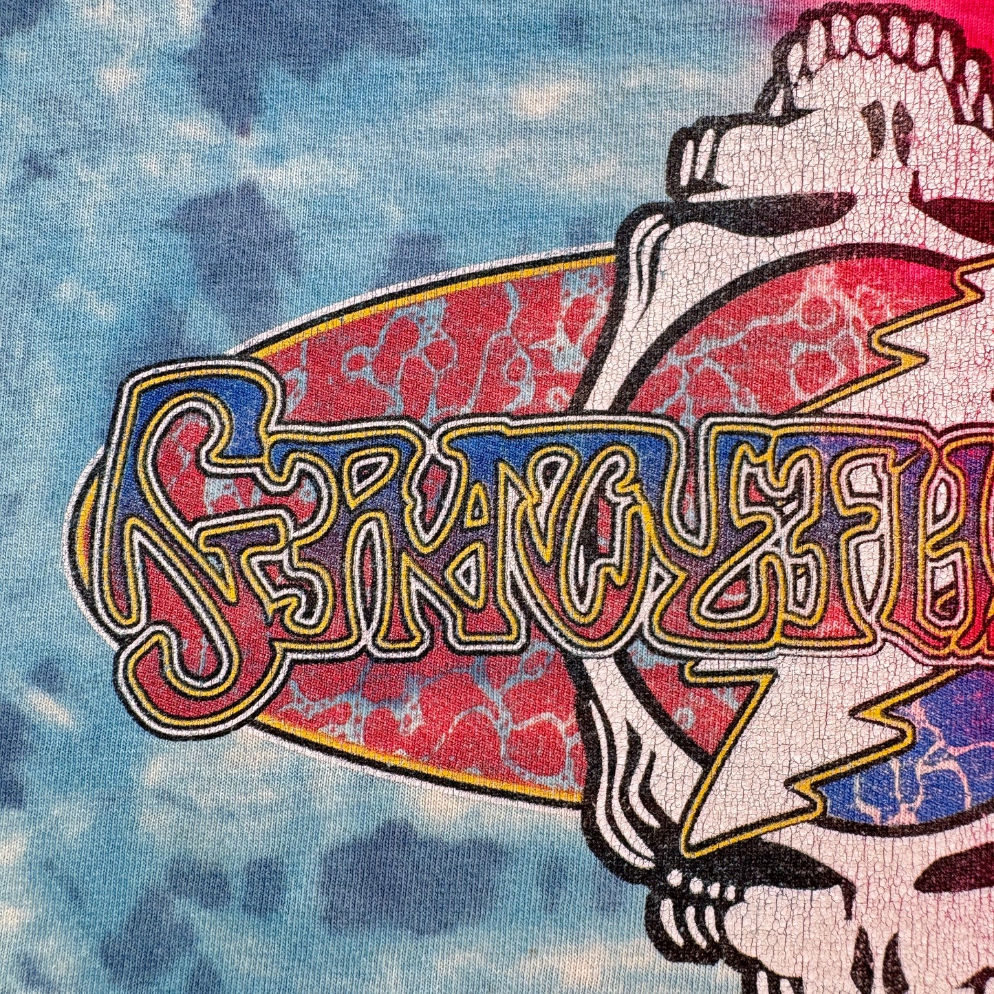 00s Grateful Dead グレイトフルデッド 2003 Tシャツ タイダイ 赤 青 バンドT デルタ M ba-u-2505-092