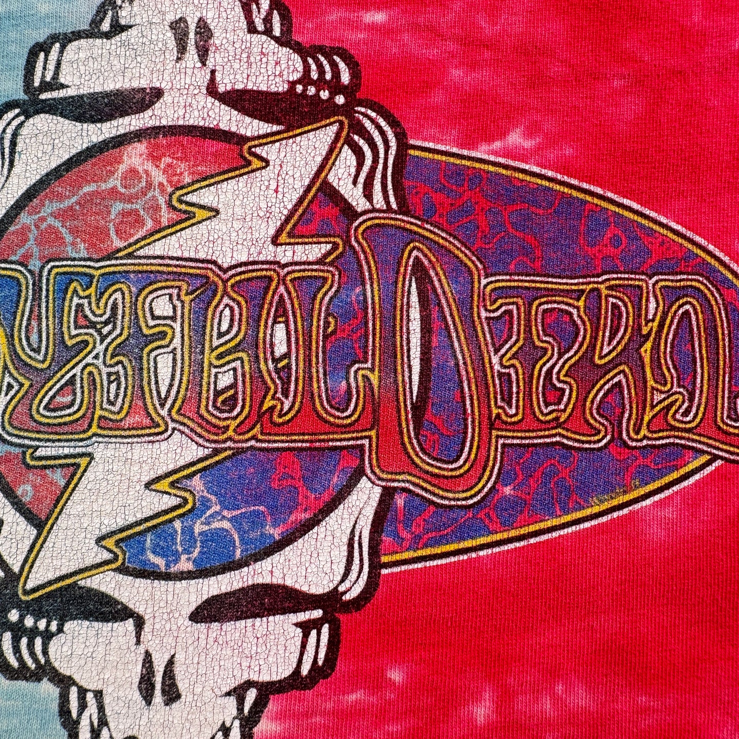 00s Grateful Dead グレイトフルデッド 2003 Tシャツ タイダイ 赤 青 バンドT デルタ M ba-u-2505-092