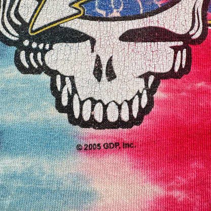 00s Grateful Dead グレイトフルデッド 2003 Tシャツ タイダイ 赤 青 バンドT デルタ M ba-u-2505-092