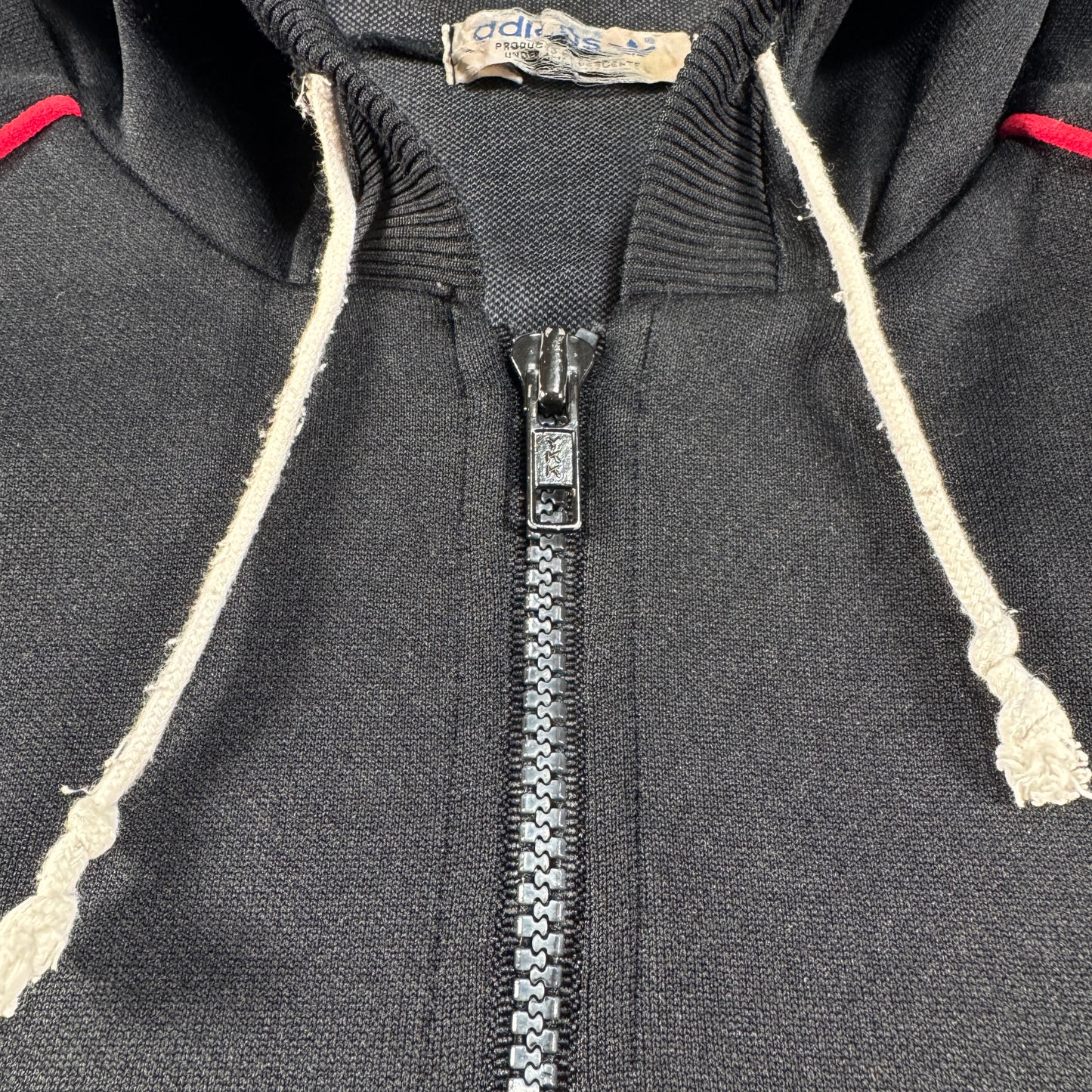 70s adidas ハーフジップパーカー ブラック デサント製 O ad-u-2505-025