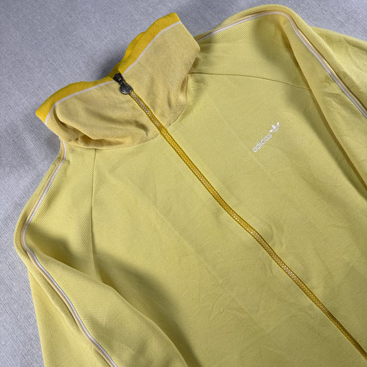 70s adidas トラックジャケット イエロー デサント 西ドイツ製  L ad-u-2505-029