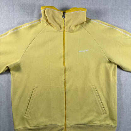 70s adidas トラックジャケット イエロー デサント 西ドイツ製  L ad-u-2505-029