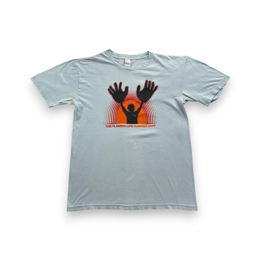 00s THE FLAMING LIPS ザ フレーミング リップ Tシャツ バンドT ロック THE MYSTIC HEADSPACE SUMMER TOUR 2006 水色 アート M ba-u-2505-104