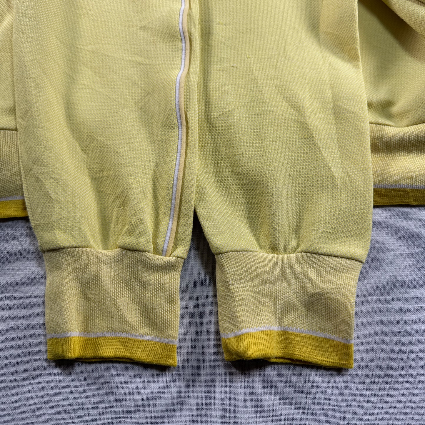 70s adidas トラックジャケット イエロー デサント 西ドイツ製  L ad-u-2505-029