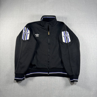 90s adidas トラックジャケット 黒 デサント製 L ad-u-2505-032