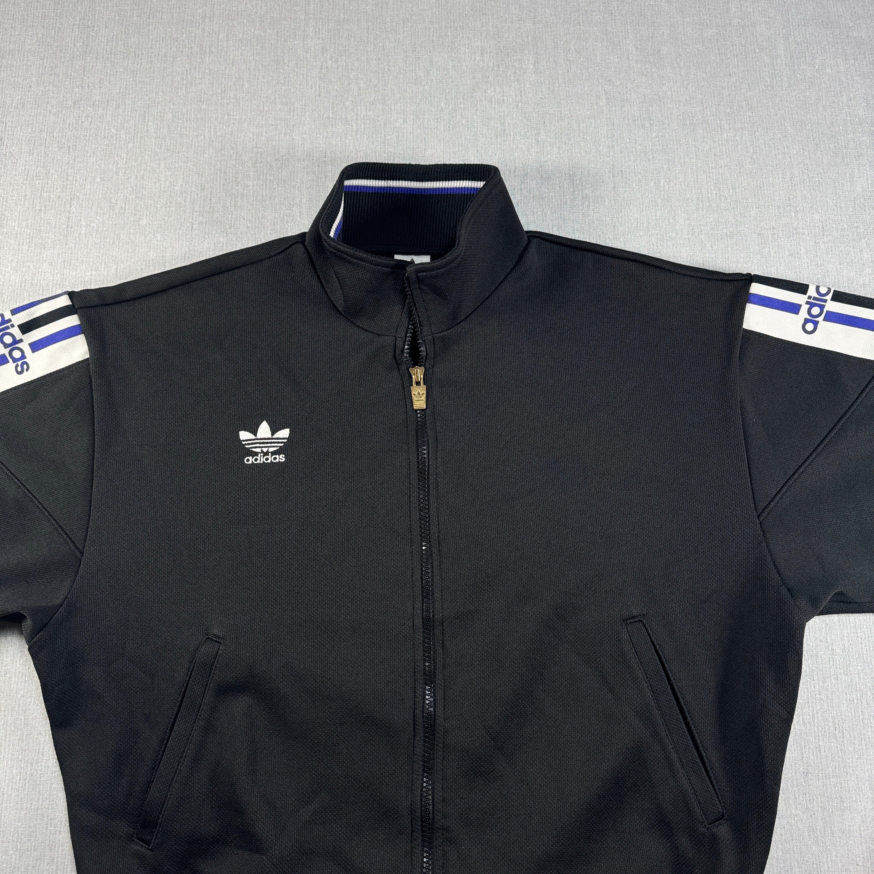 90s adidas トラックジャケット 黒 デサント製 L ad-u-2505-032 – 古着