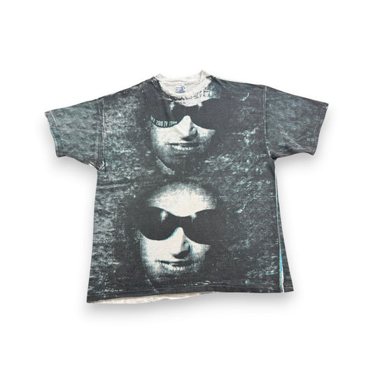 美品 90s U2 ZOO TV Tシャツ バンドT 総柄 AOP USA製 HANES シングルステッチ 2XL ロック ba-x-2505-010