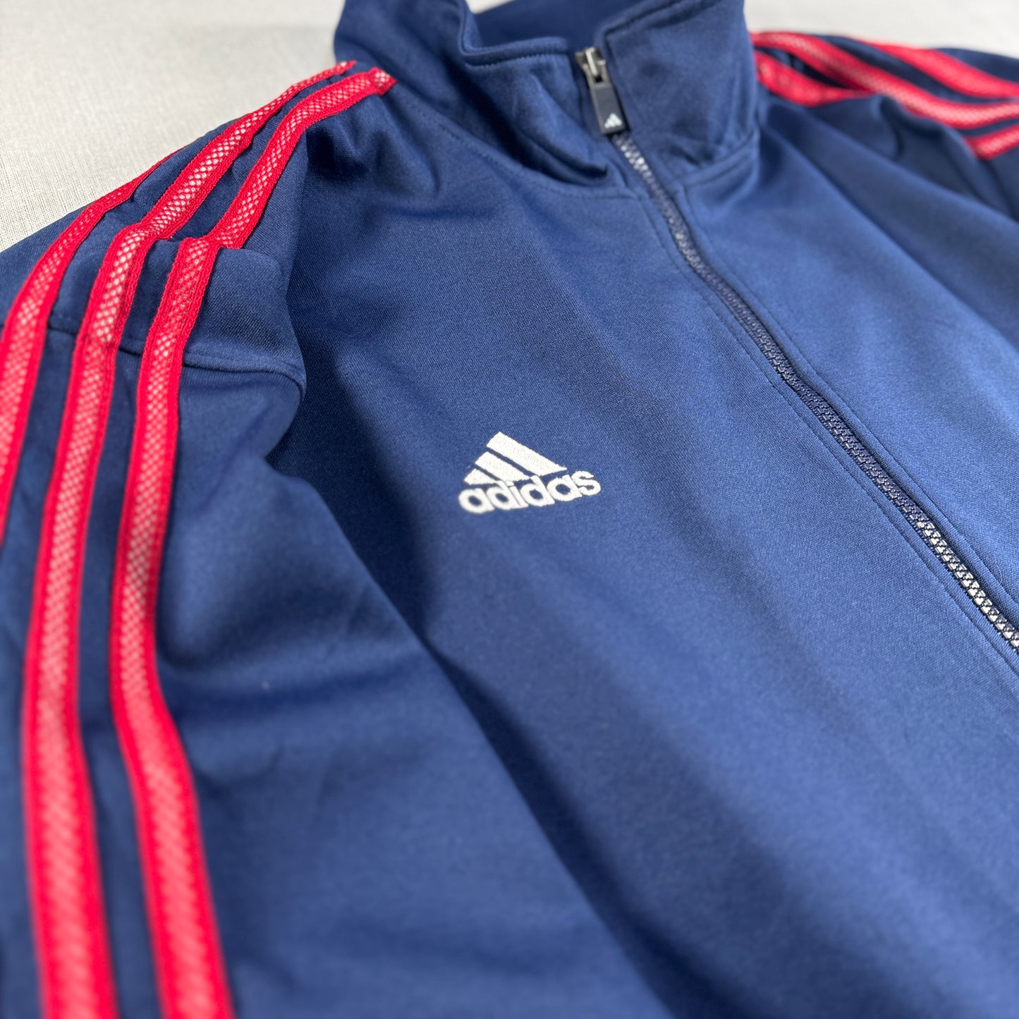 90s adidas トラックジャケット ネイビー パフォーマンスロゴ ad-u-2505-034