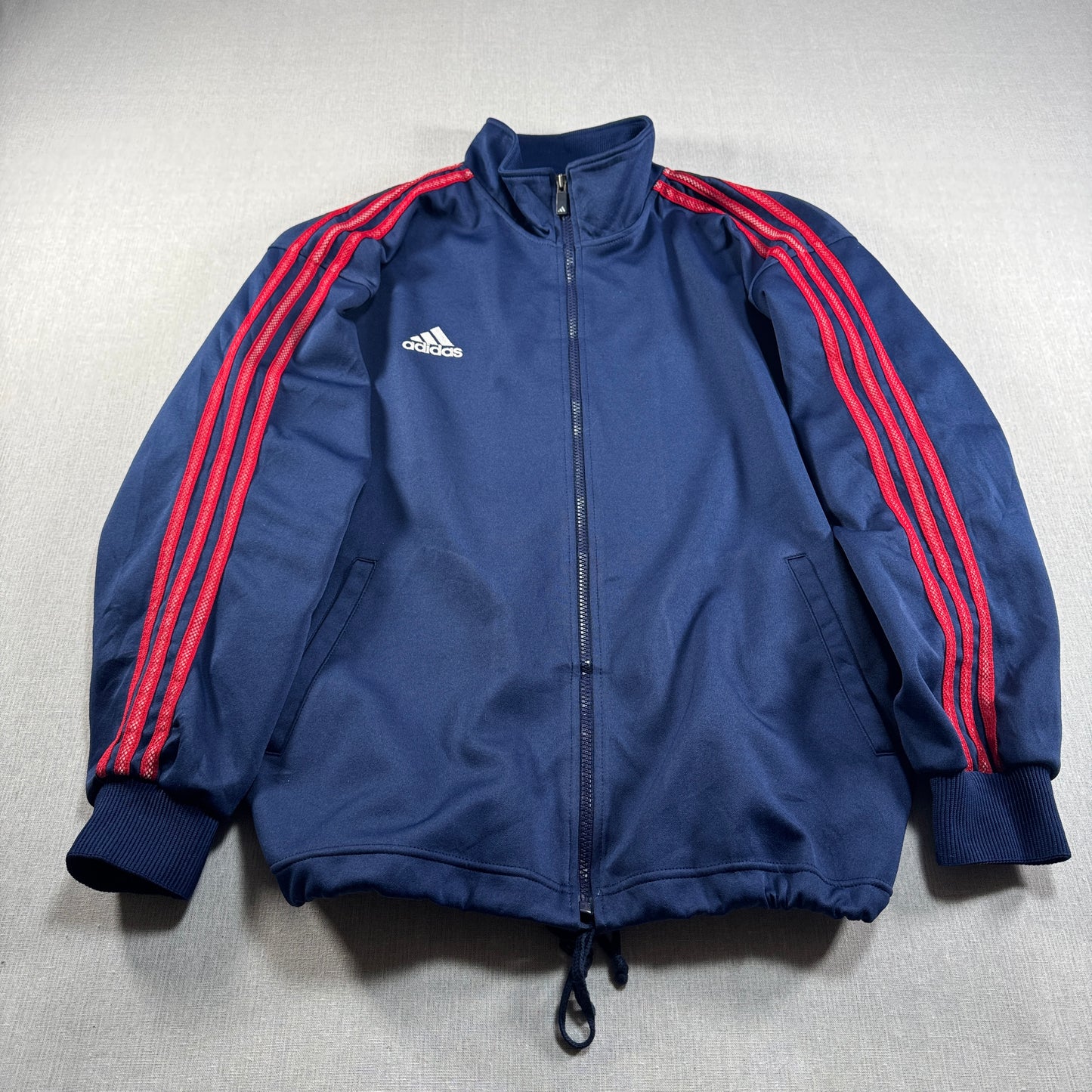 90s adidas トラックジャケット ネイビー パフォーマンスロゴ ad-u-2505-034
