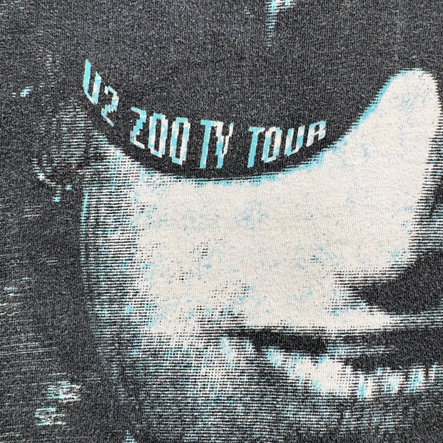 美品 90s U2 ZOO TV Tシャツ バンドT 総柄 AOP USA製 HANES シングルステッチ 2XL ロック ba-x-2505-010