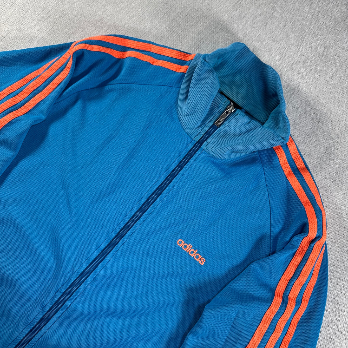 00s adidas トラックジャケット ブルー × オレンジ ad-u-2505-035
