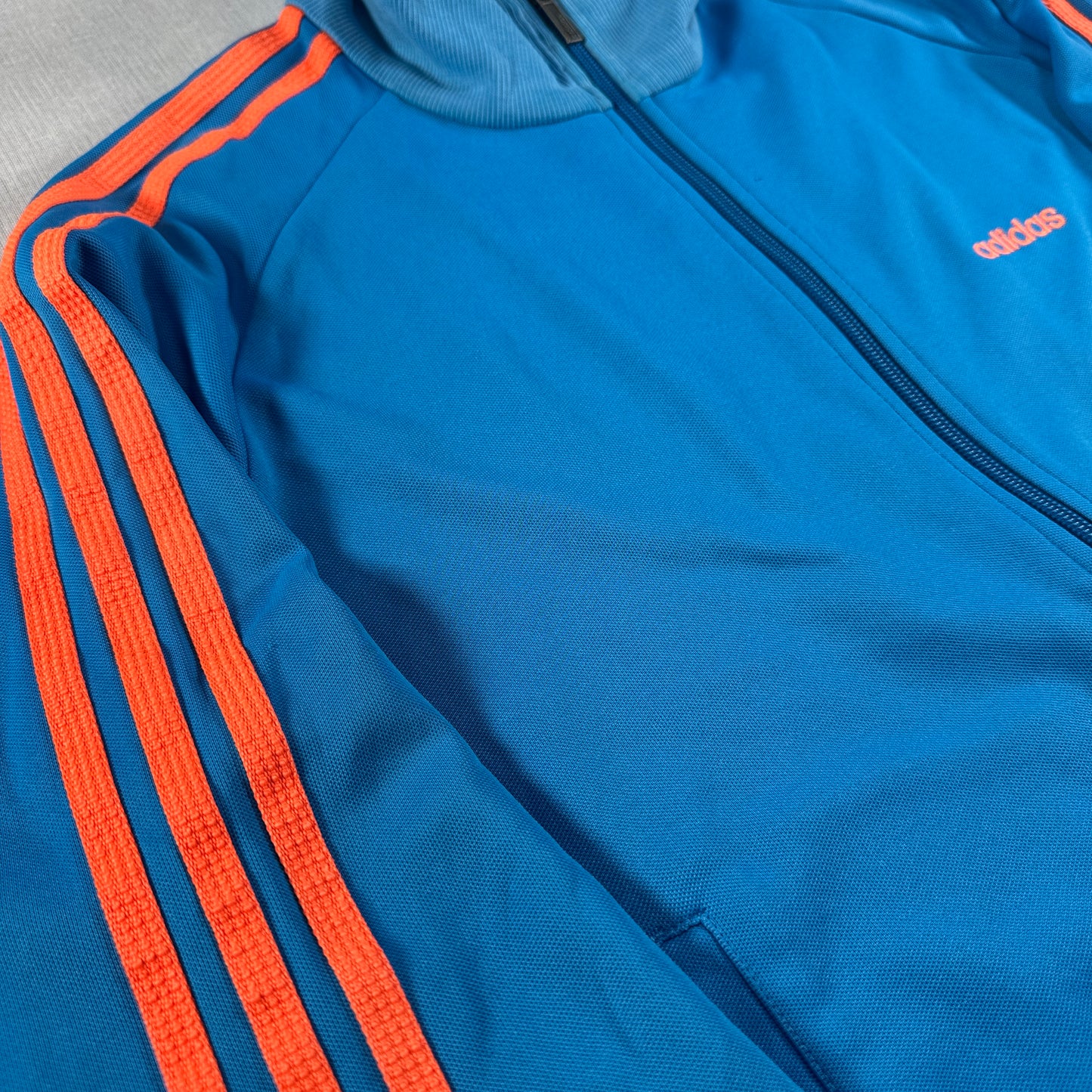 00s adidas トラックジャケット ブルー × オレンジ ad-u-2505-035