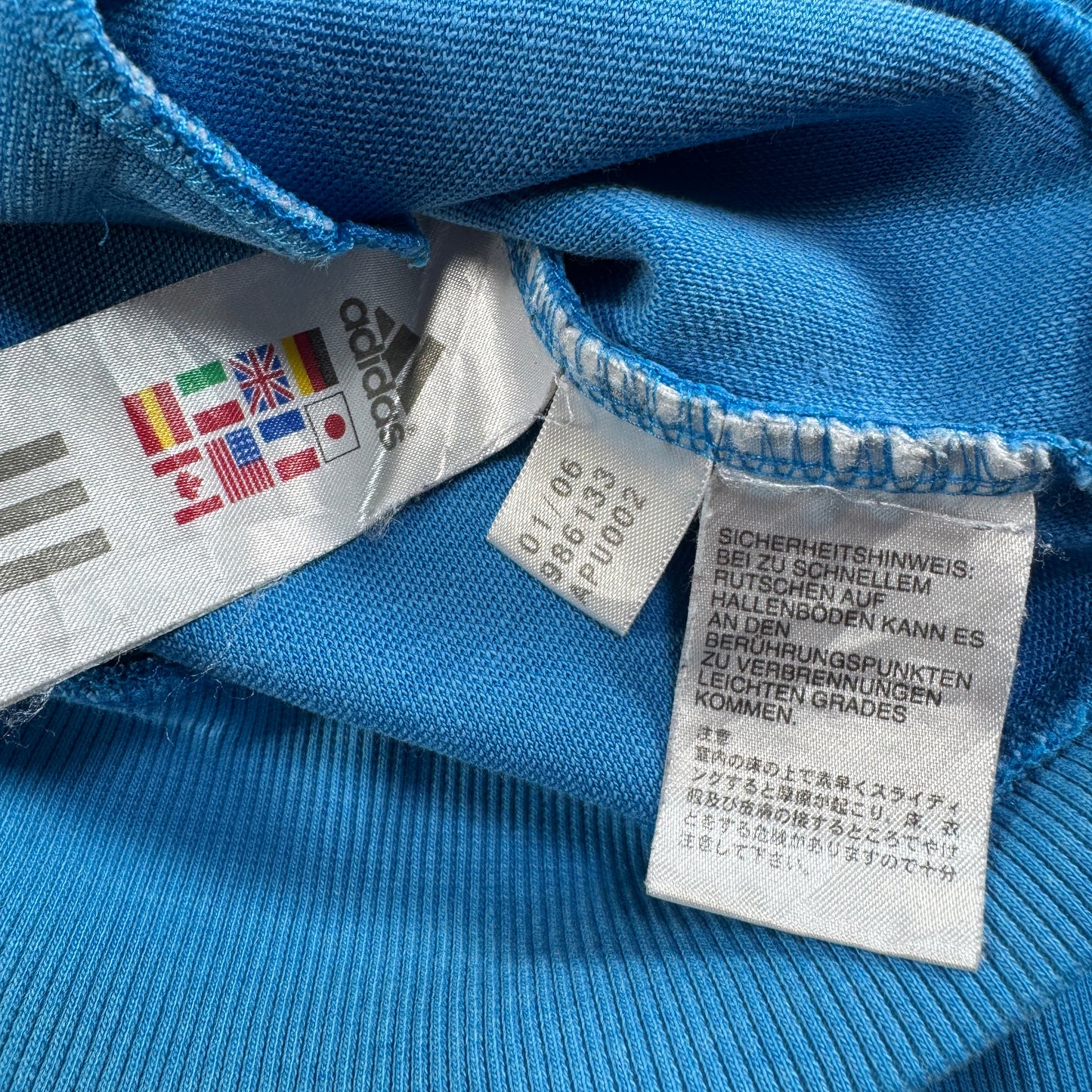 00s adidas トラックジャケット ブルー × オレンジ ad-u-2505-035