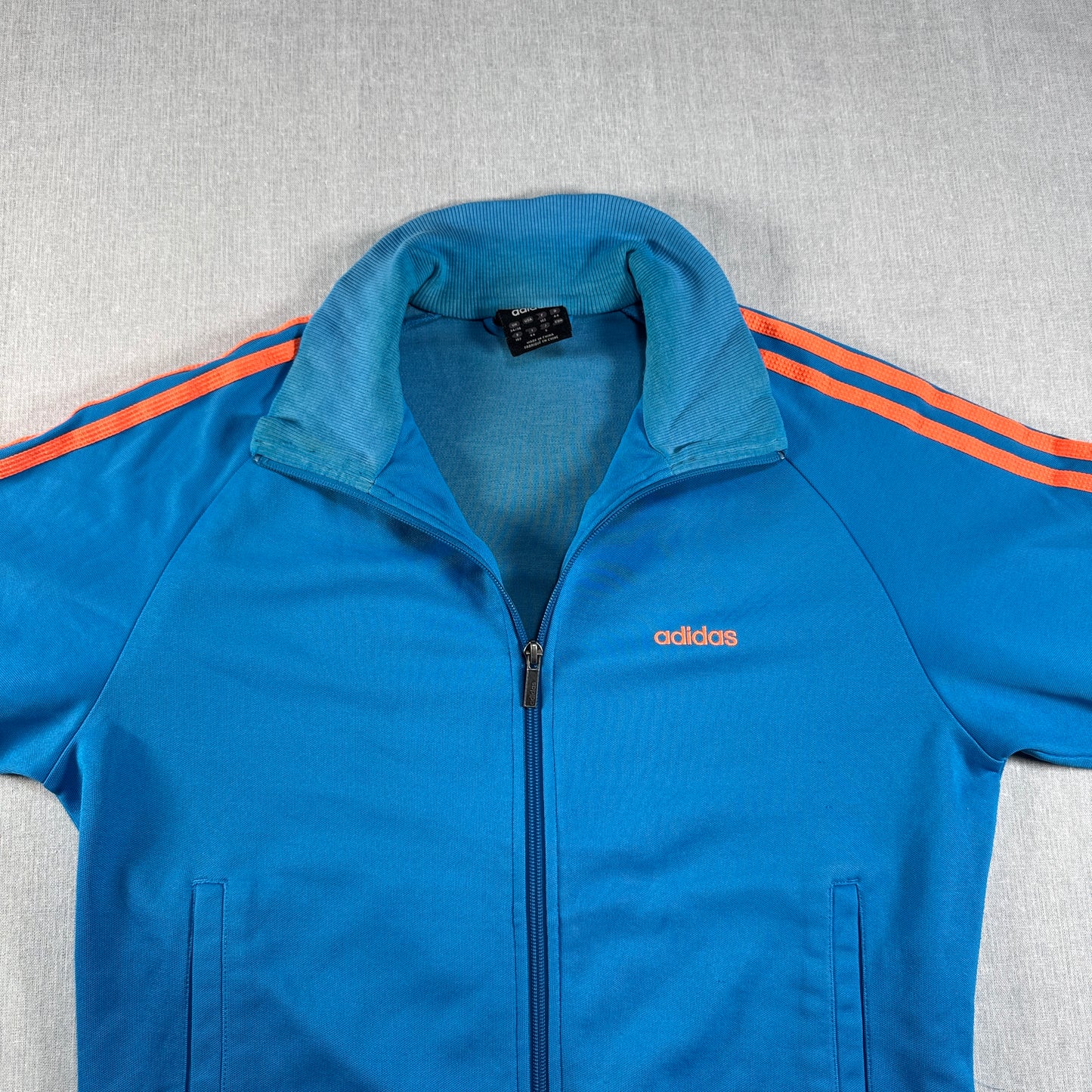 00s adidas トラックジャケット ブルー × オレンジ ad-u-2505-035