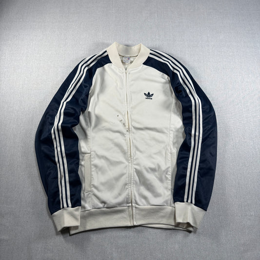 70s adidas ATP トラックジャケット ホワイト ネイビー VENTEX製 ad-u-2505-036