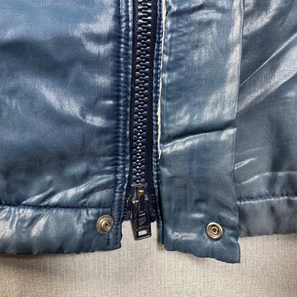 80s adidas 中綿ジャケット ブルー トレフォイル ad-u-2505-037