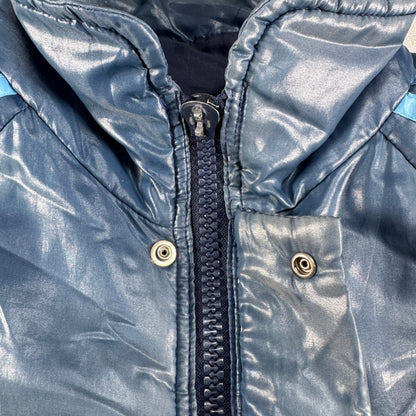 80s adidas 中綿ジャケット ブルー トレフォイル ad-u-2505-037