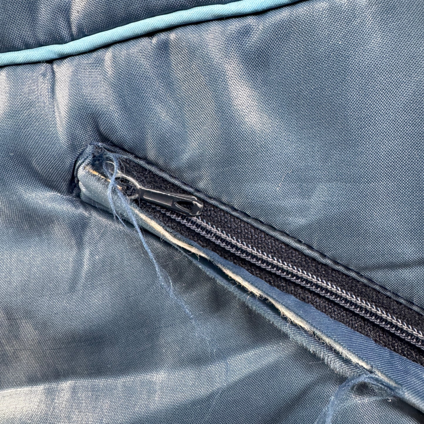 80s adidas 中綿ジャケット ブルー トレフォイル ad-u-2505-037