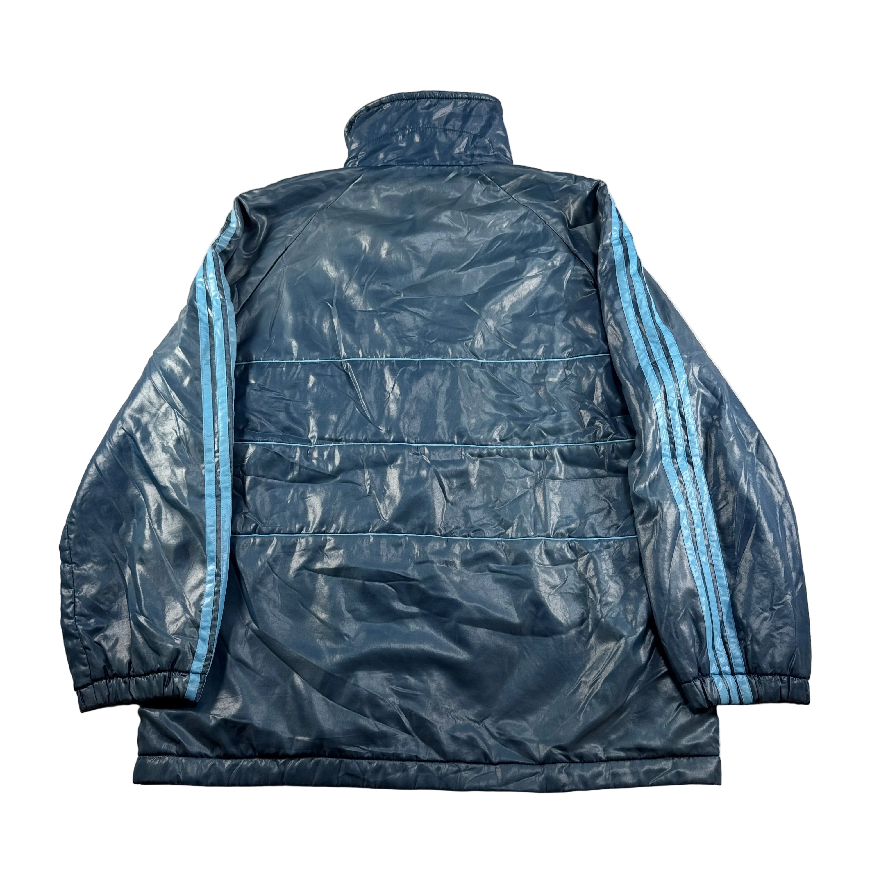 80s adidas 中綿ジャケット ブルー トレフォイル ad-u-2505-037 – 古着